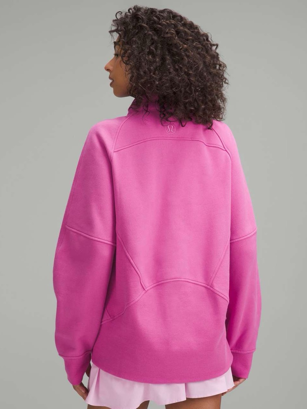 Lululemon Scuba Oversized Funnel-Neck Half Zip Long - Pow Pink Tone - Picture 2 of 8